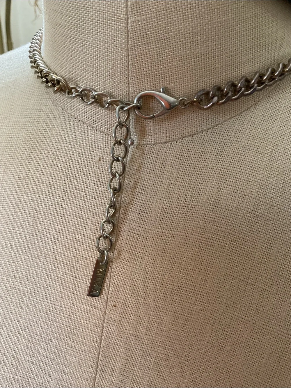 💜💜💜Mika Yoga Wear Black and Gold Layered Chain Collar Necklace